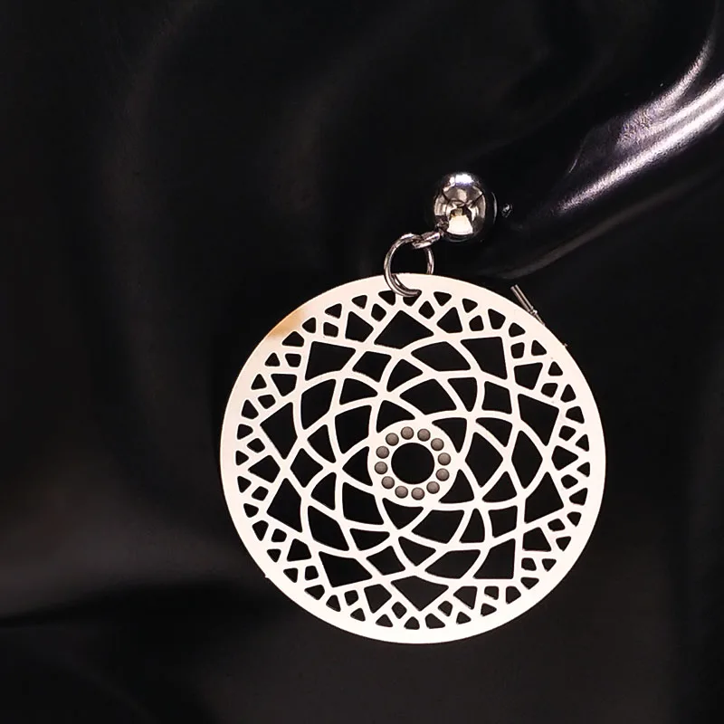 Женские серьги-гвоздики из нержавеющей стали Lotus серебристые сережки-пусеты