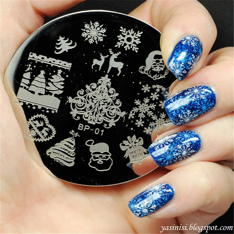 BORN PRETTY Christmas Theme Nail Art Stamp маникюрный шаблон печатная пластина трафарет для