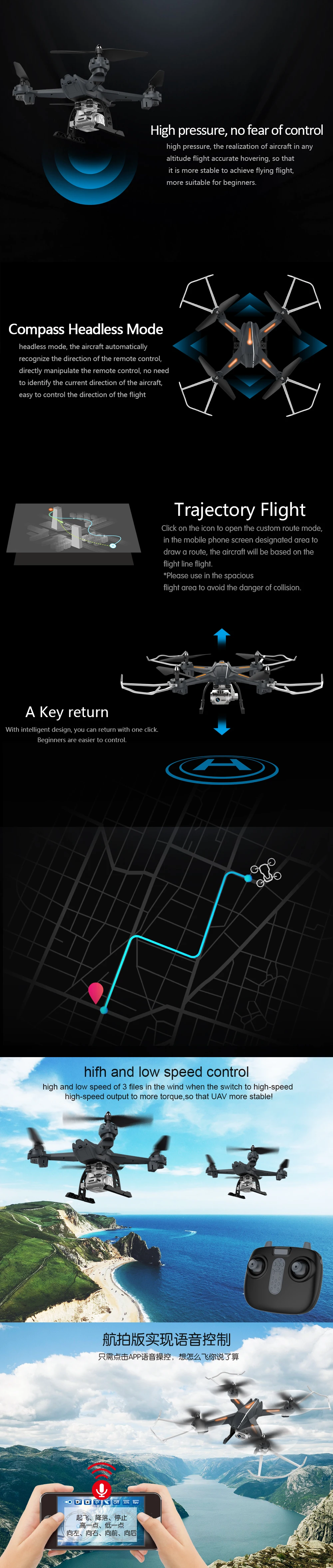 XYCQ-S5 WiFi FPV Дрон с 720P широкоугольная HD камера видео RC Квадрокоптер с удержанием высоты, Гравитационный датчик Functi