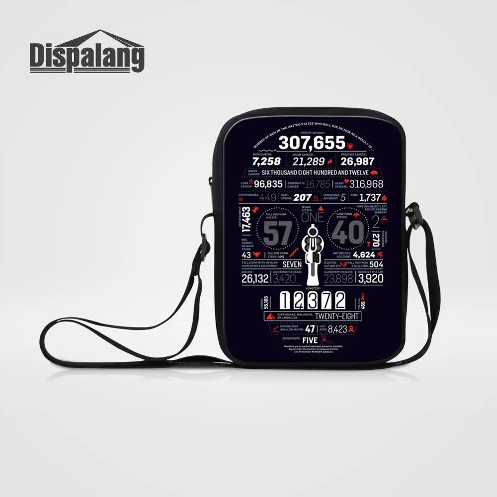 Dispalang Повседневное мужские маленькие Курьерские сумки череп печати Crossbody мешок для детей сумка Студент Дети Книга сумка - Цвет: Лаванда
