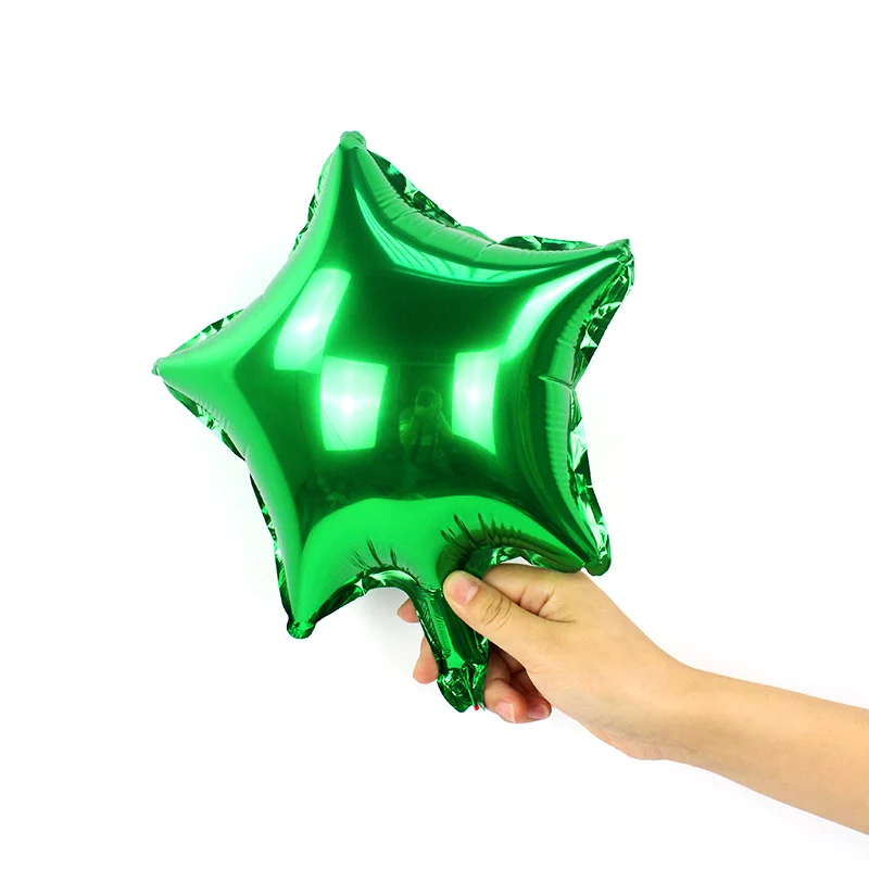 10inch green WJX 5 шт. 10 дюймов Золотая Звезда фольга шар розовые воздушные шары с сердцем Свадебные День Святого Валентина украшения пол раскрыть вечерние заполненные воздухом - Цвет: 10inch green WJX