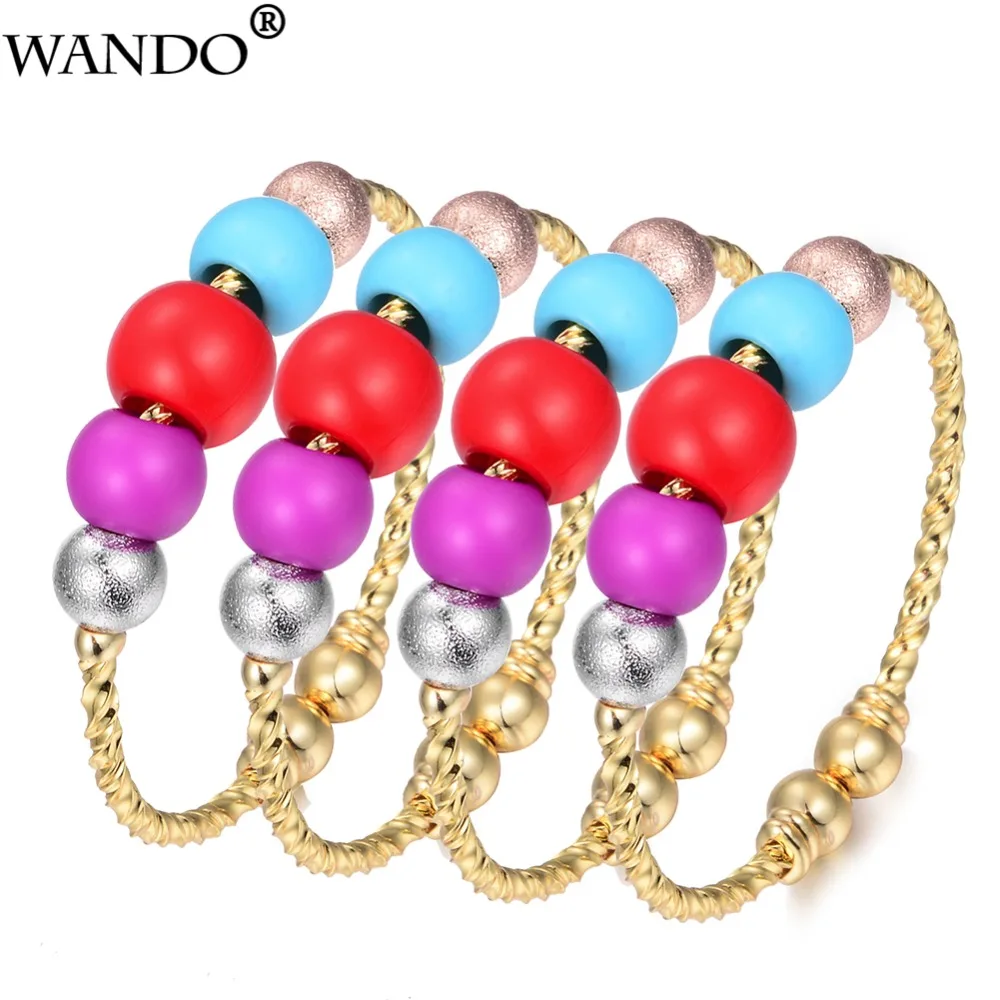 Wando 4 шт детские браслеты для девочек милый золотой браслет-Талисман из бусинок