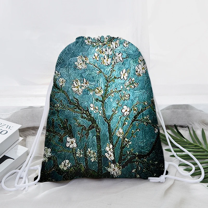 PEIYUAN Упакованные сумки с цветочным принтом на шнурке легкий дорожный Детский