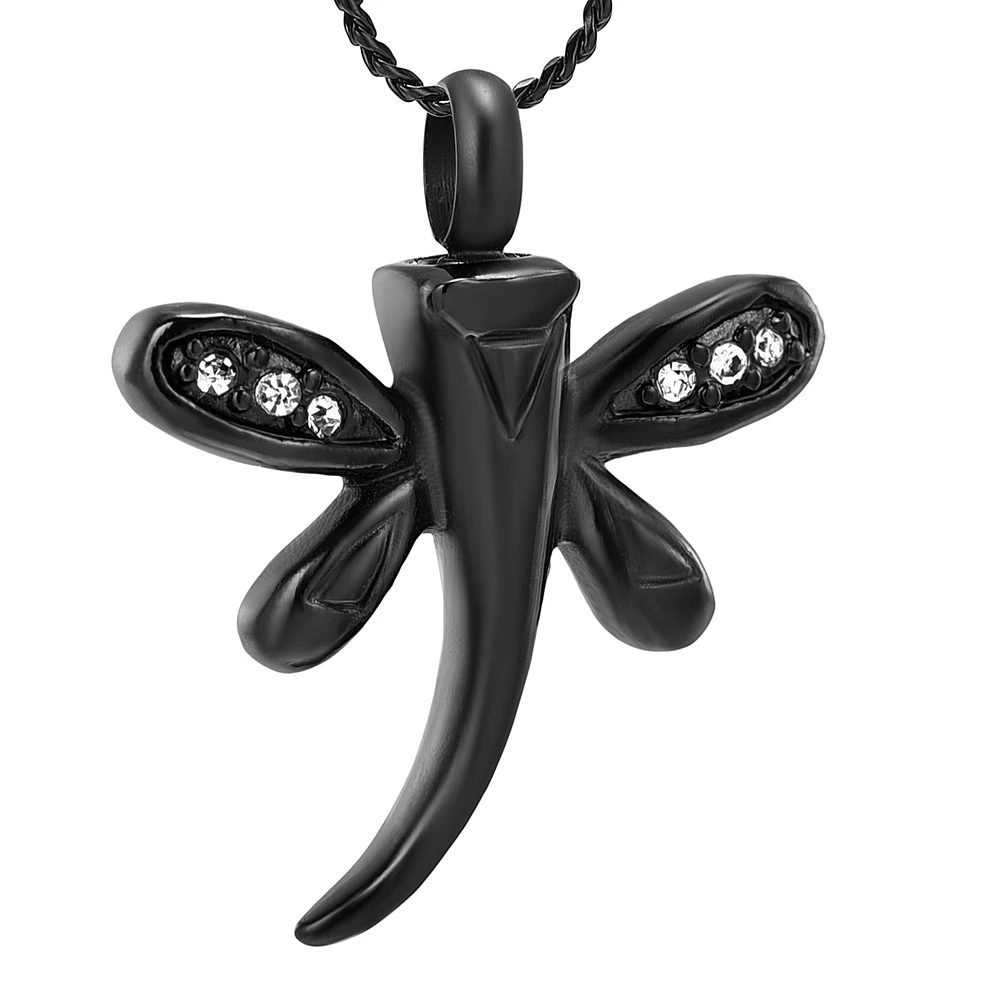 J888 Infinity Dragonfly Memorial Jewelry Holder Urns Pet Animal Ashes Cremation Pendant Stainless Steel Necklace for Women | Украшения и