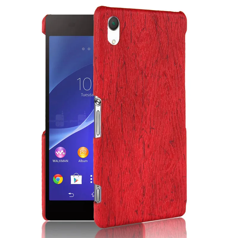 Чехол для Sony Z 2 Z2 D6502 D6503 жесткая задняя крышка из поликарбоната с деревянным