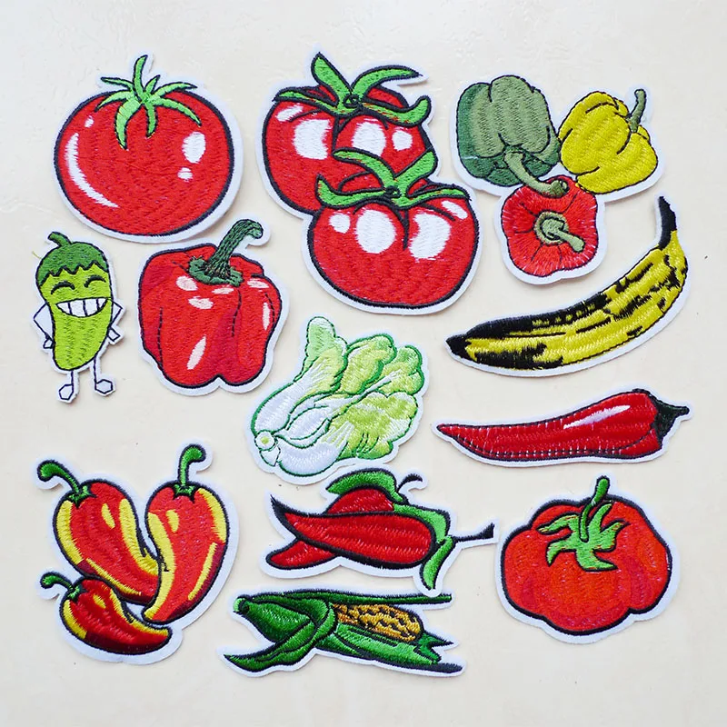 3D патчи с вышивкой фруктов 1 шт. для одежды полоски продуктов наклейки Аппликации