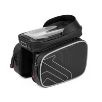 6 2 inch bike top tube bag rainproof mtb bicycle frame front head cell phone touch screen bag pannier bike accessories