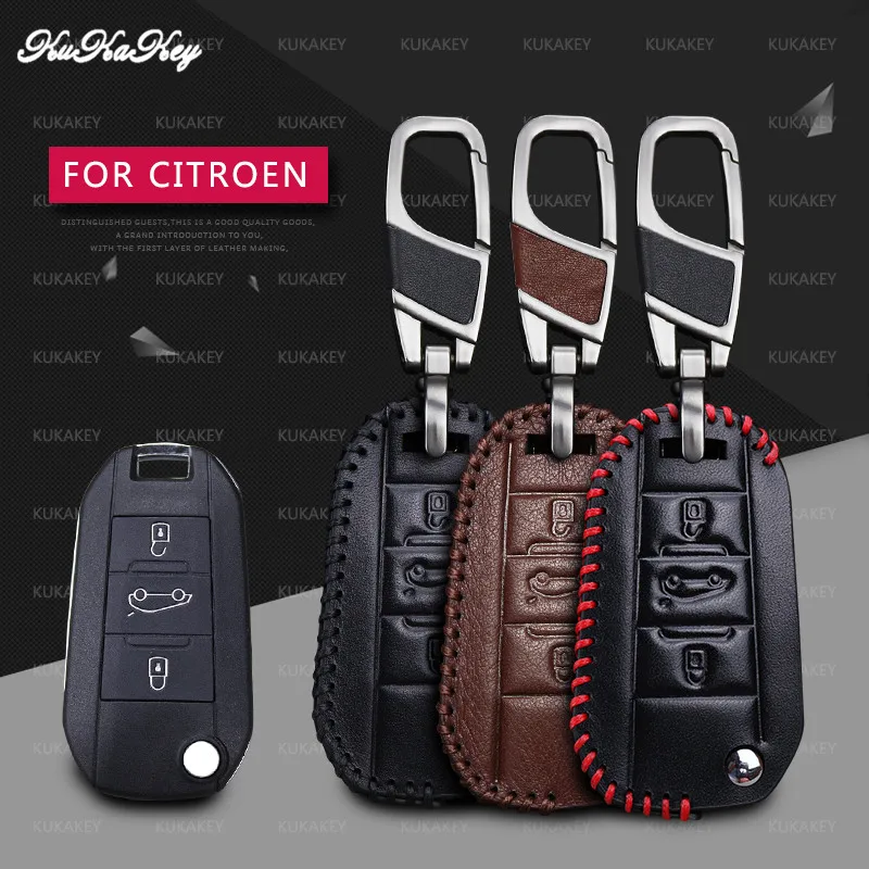 KUKAKEY ключа автомобиля чехол Обложка для Citroen C4 кактус C5 C3 C6 C8 Picasso Xsara peugeot 3008 308 RCZ 508