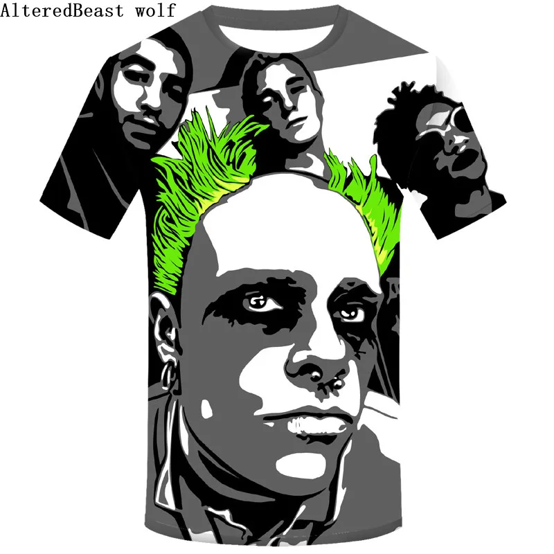 DMY5901 THE PRODIGY KEITH FLINT HARDCORE ROCK RAVE BREAK BEAT MUSIC футболка повседневного размера плюс в стиле хип-хоп - Цвет: DMY5901