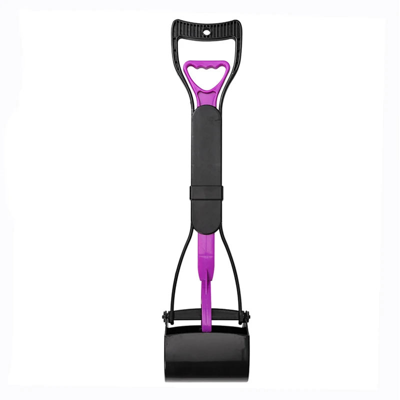 Purple Корм для питомцев, собаки Scooper складной с длинной ручкой Щековые Инструменты для удаления уборки на открытом воздухе для кошачьего туалета - Цвет: Purple