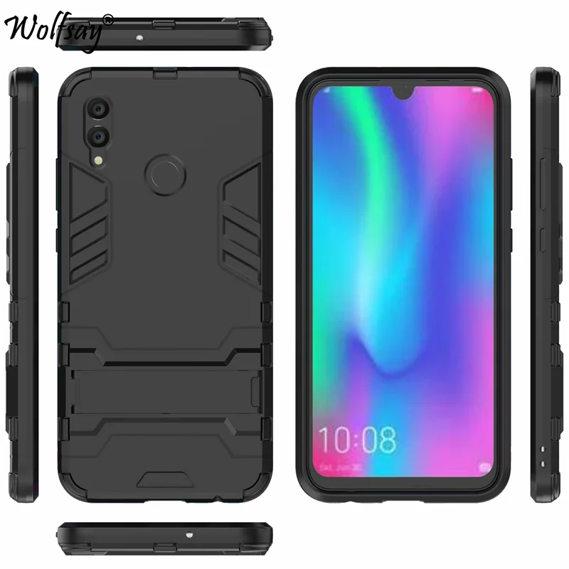 Чехол для Huawei Honor 10 Lite противоударный Гибридный чехол-подставка силиконовый