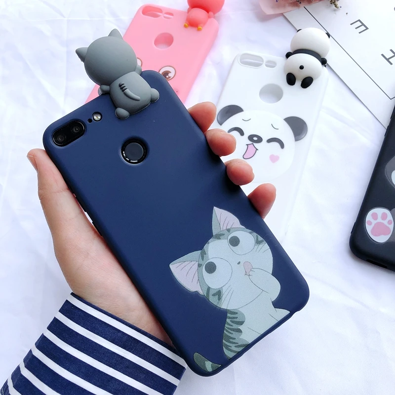 1 Y5 Y6 Y7 Prime 3D чехол для etui huawei Y7 Prime чехол Kawaii Медведь Единорог для Funda huawei Y5 Y6 Y7 Prime чехол - Цвет: 1