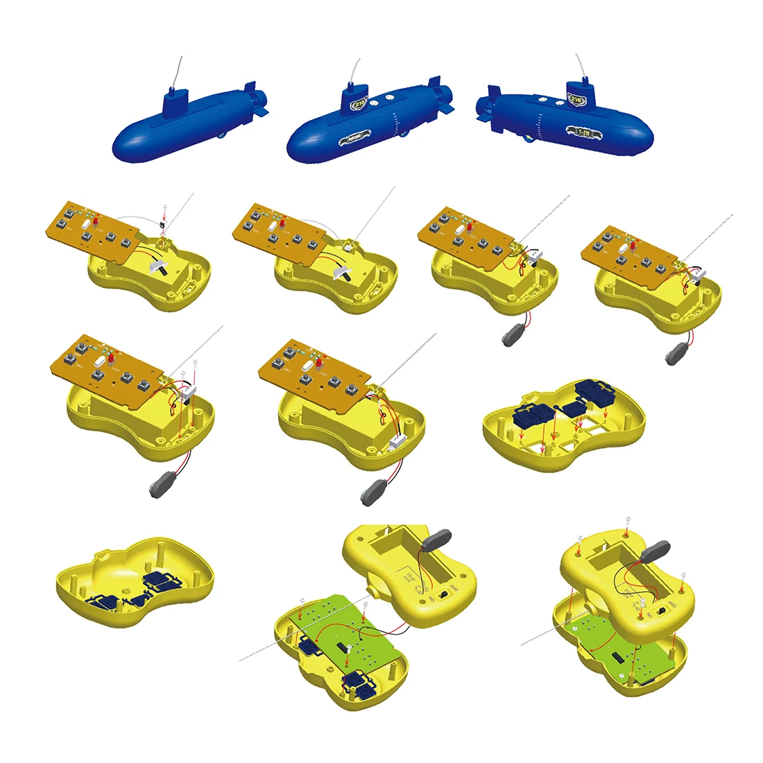 new RC Mini Submarine 6 Channels Remote Control Under Water Ship RC Boat Model Kids Educational Stem Toy Gift For Children