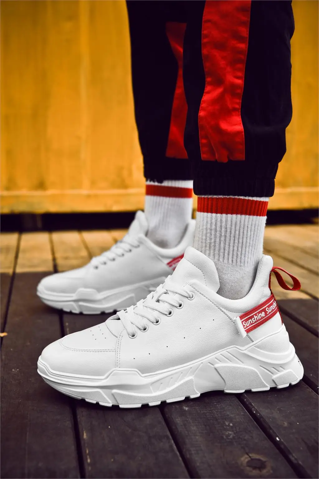 SUROM Breathable Microfiber Lace-Up Brand 2019 Spring Man Casual Shoes New Fashion Mens Sneaker Hot Sale Platform | Обувь