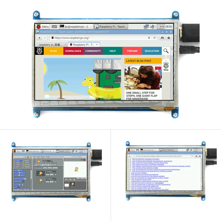 7 дюймовый ЖК монитор Raspberry Pi3 800X480|inch lcd|monitor raspberrylcd display hdmi |
