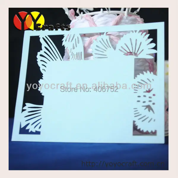 

laser cut customized wedding invitations party favors RSVP card Thank you card