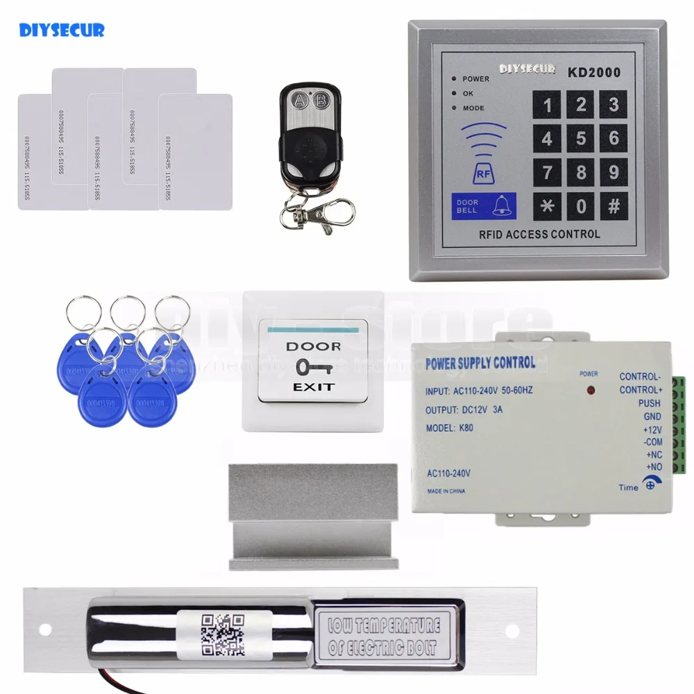 DIYSECUR 125 кГц RFID Клавиатура управление доступом Система безопасности полный