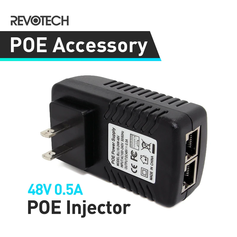 Совершенно новый адаптер активного питания POE инжектор PSE выход DC48V 0.5A Power over Ethernet 4