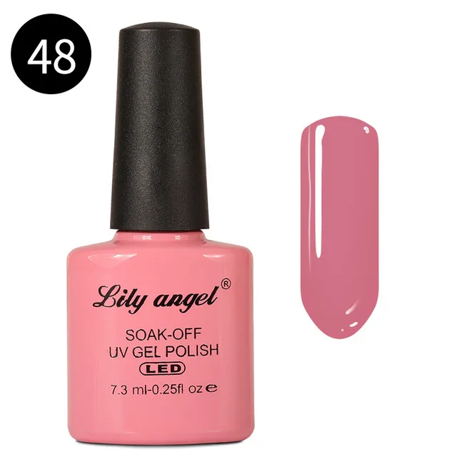 48 Lily Angel 7,3 мл Nail Art Дизайн Маникюр 110 Цвет Soak Off эмали гель для ногтей Светодиодный УФ гель лак для ногтей 39-76 - Цвет: 48