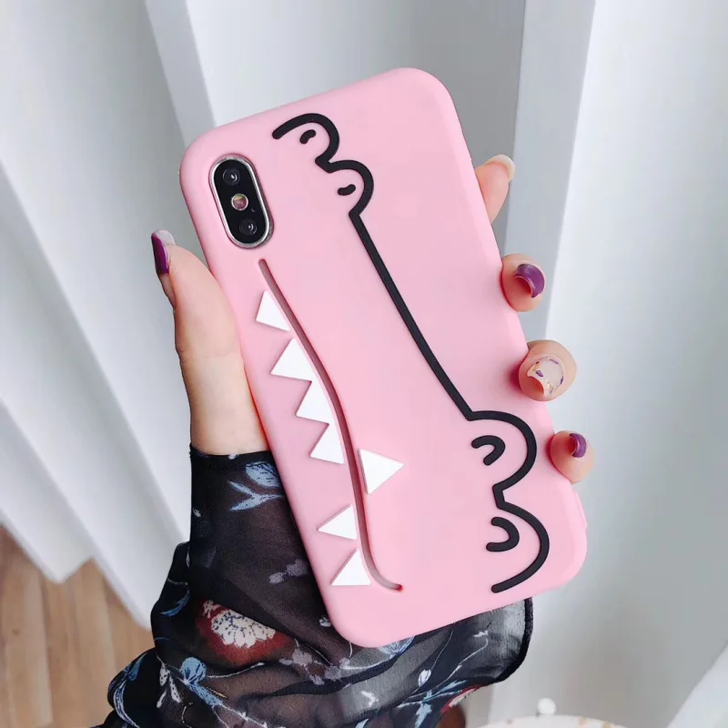 Милый мультфильм 3D Крокодил карта посылка чехол для телефона для iphone MAX Xr X 7 8 6s плюс слоты для карт бумажник силиконовый мягкий чехол Fundas