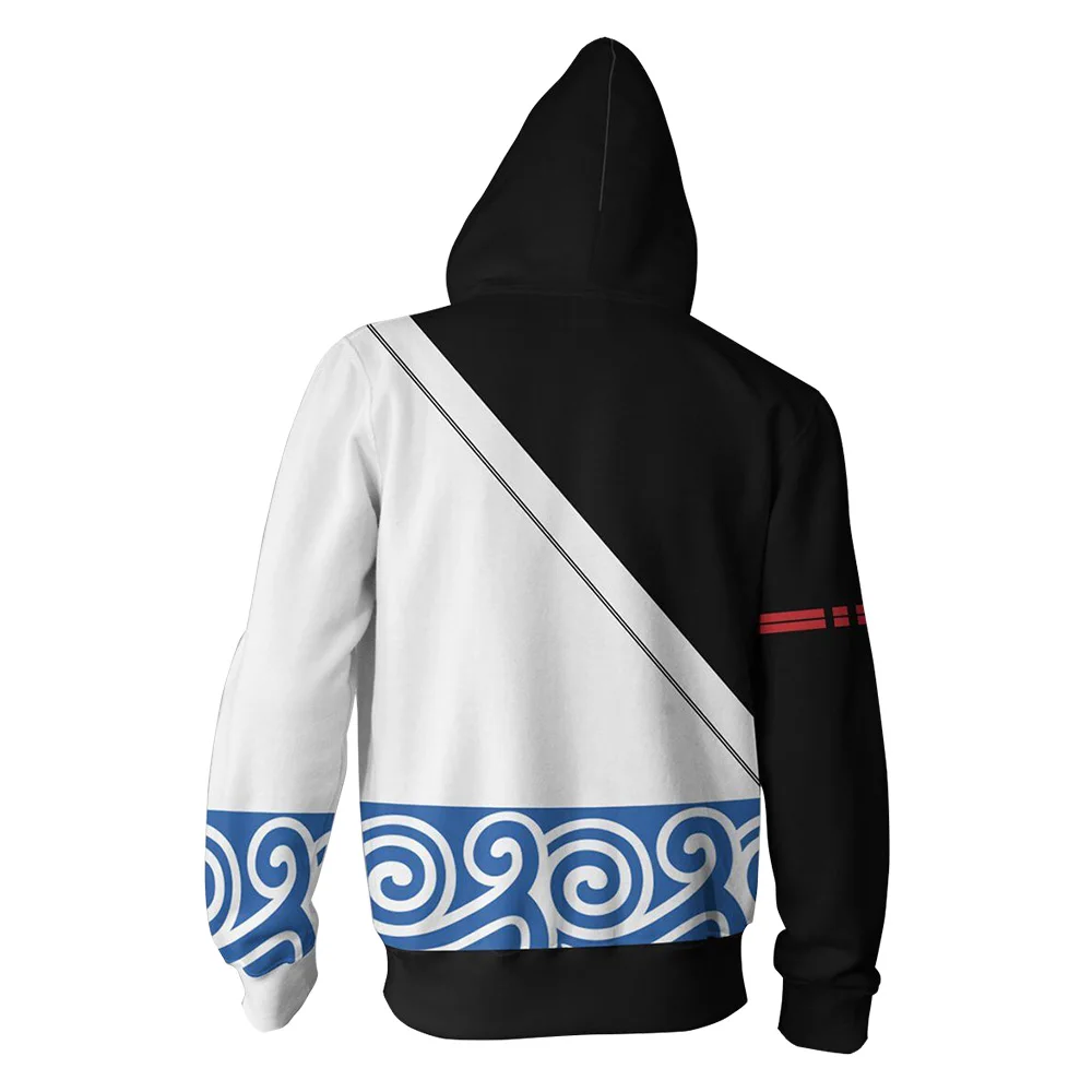 

Gintama Hoodie Sakata Gintoki Hoodie Hot Anime High Quality Spring Summer Splice Zipper Hoodie