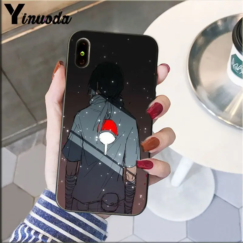 A15 Yinuoda Наруто Итачи Учиха Японский узор силиконовый черный чехол для телефона для iPhone 6S 6plus 7plus 8 8Plus X Xs MAX 5 5S XR - Цвет: A15
