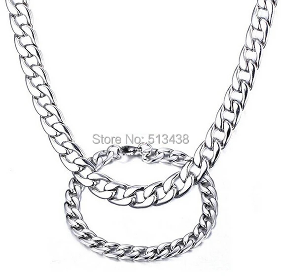 Комплект цепочек и браслетов из нержавеющей стали 6 мм 5 комплектов