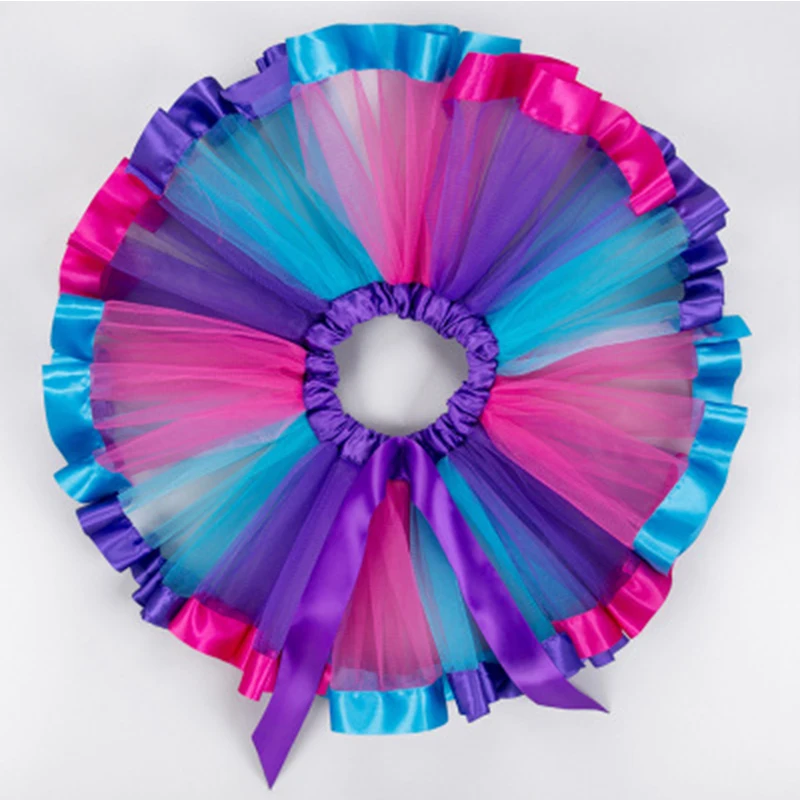 Цветная сетчатая балетная пачка для малышей элегантная танцевальная детская