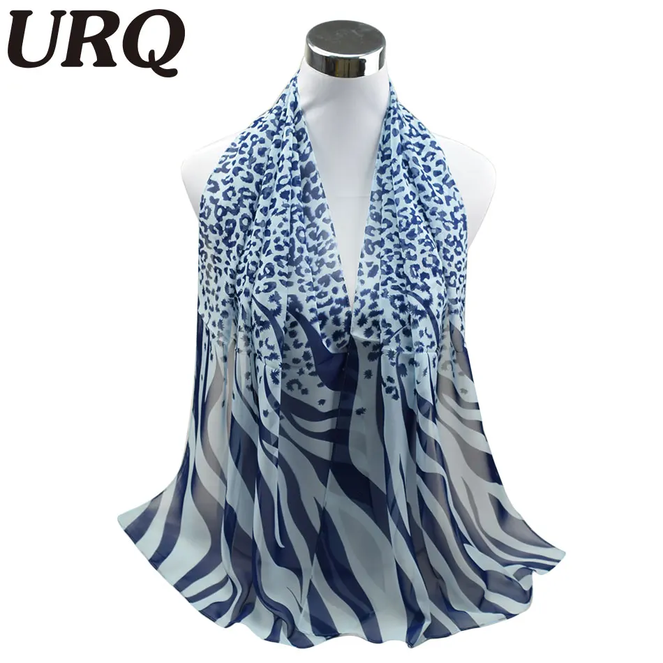 10pcs wholesale Long Chiffon Silk scarves 50*160cm Sexy Design Leopard Zebra Line Print Woman Lady Muffler P5A16274 | Аксессуары для