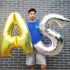 Воздушные шары из фольги, золотистыеСеребристыерозовые, 40 дюймов, 1 шт.