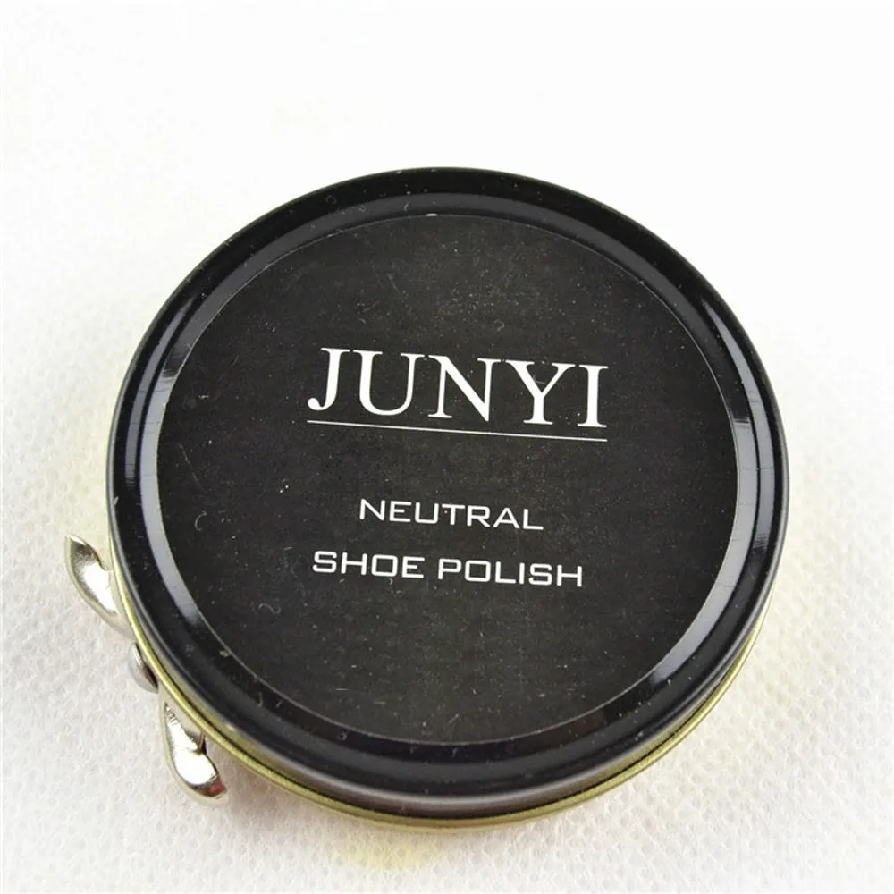 Кожаный чехол набор для ухода за обувью блестящий черный и нейтральный щетки