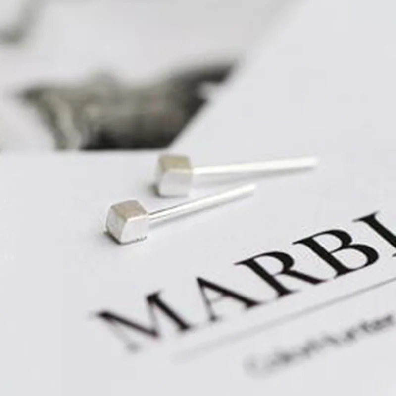 Square Модные серебряные серьги-гвоздики для женщин и девушек, ювелирные изделия, аксессуары, рождественский подарок, корона, звезды, свадьба, крошечная Снежинка, олень - Окраска металла: Square