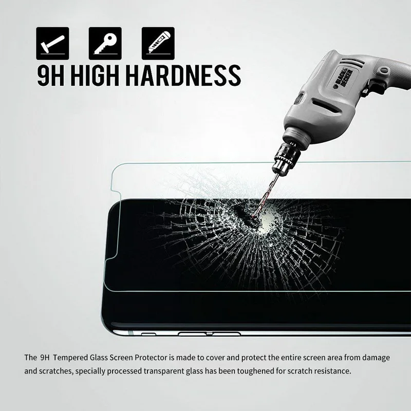 Tempered Glass for iPhone X XS Max XR Screen Protector for iPhone 6 6s 7 8 Plus 5 5S SE 4s Glass Film for iPhone 11 Pro Max Case