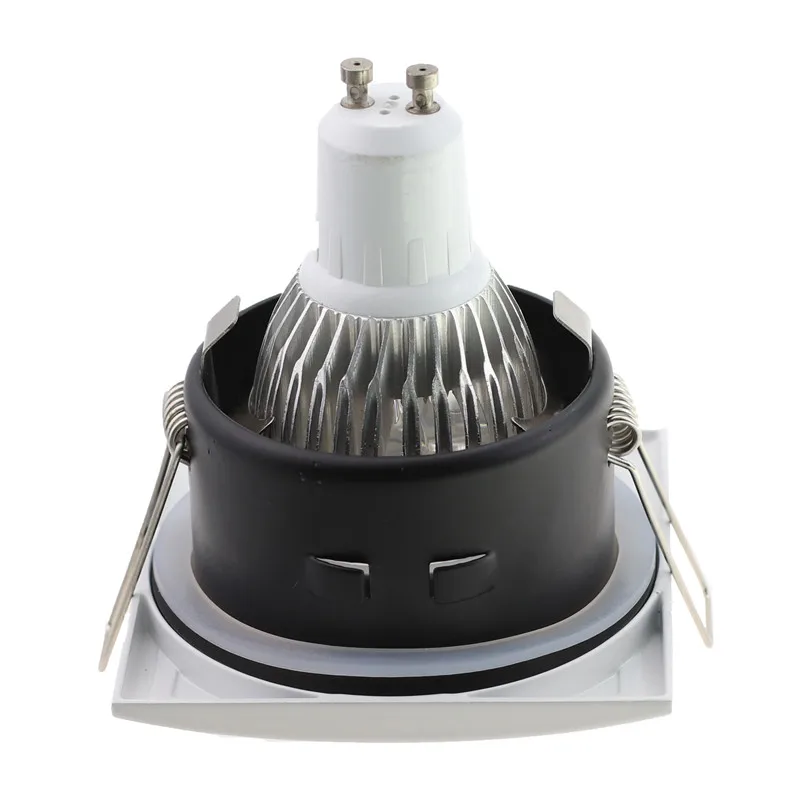 10 шт. Заводские встраиваемые квадратные белые/никелевые светодиодные