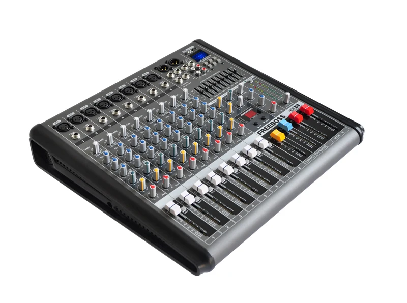 FREEBOSS EM8 8 канальный аудио микшер профессиональная DJ консоль с 48V Phantom Sound Studio