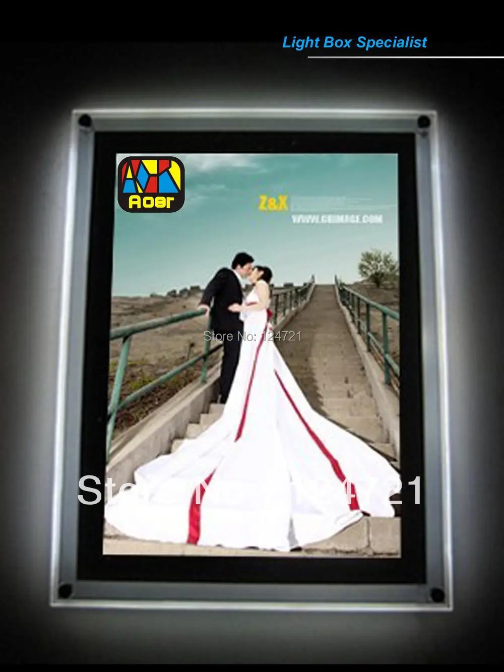 

Настенная акриловая светодиодная фоторамка 24 "x 36" с подсветкой, Безрамная световая панель, супер тонкий лайтбокс