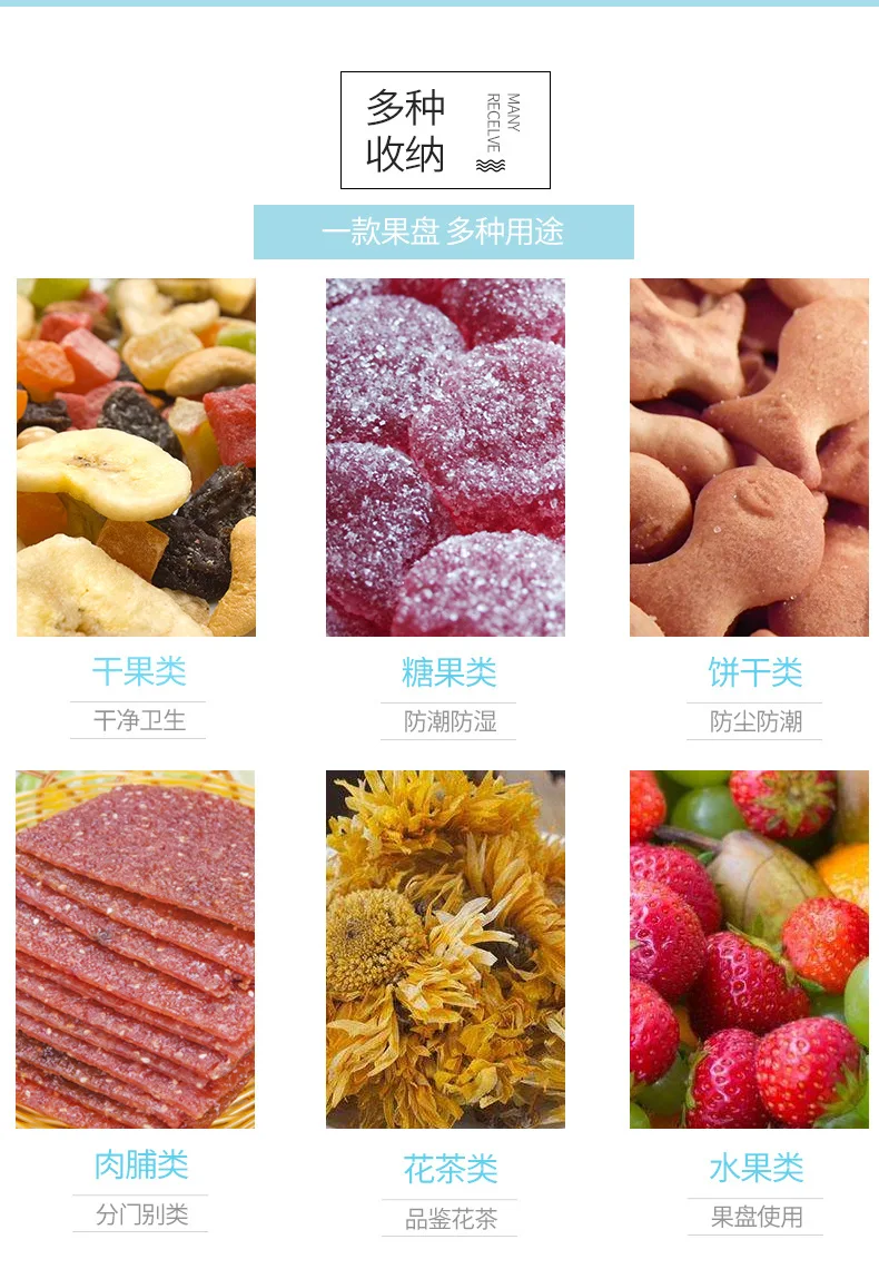 Форма ракушки закуски конфеты арахис коробка для хранения фрукты дыня семена тарелка чаша блюдо держатель телефона с крышкой