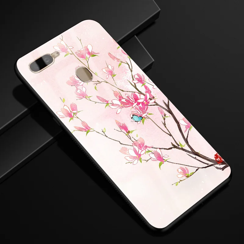 30 Для OPPO A7 чехол 6,2 ''стеклянный силиконовый бампер+ Жесткий PC стекло задняя крышка для OPPO AX7 CPH1901 CPH 1901 OPPOA7 AX 7 A 7 чехол для телефона s - Цвет: 30