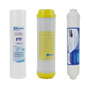Сменные наборы фильтров 10 дюймов, полипропиленовый осадок 5 микрон, полимерный фильтр и встроенный кокосовый угольный фильтр (3 шт.лот)