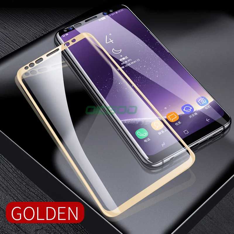 OICGOO 6D изогнутое полное покрытие из закаленного стекла для samsung Galaxy S9 S8 Plus A3 A5 A7