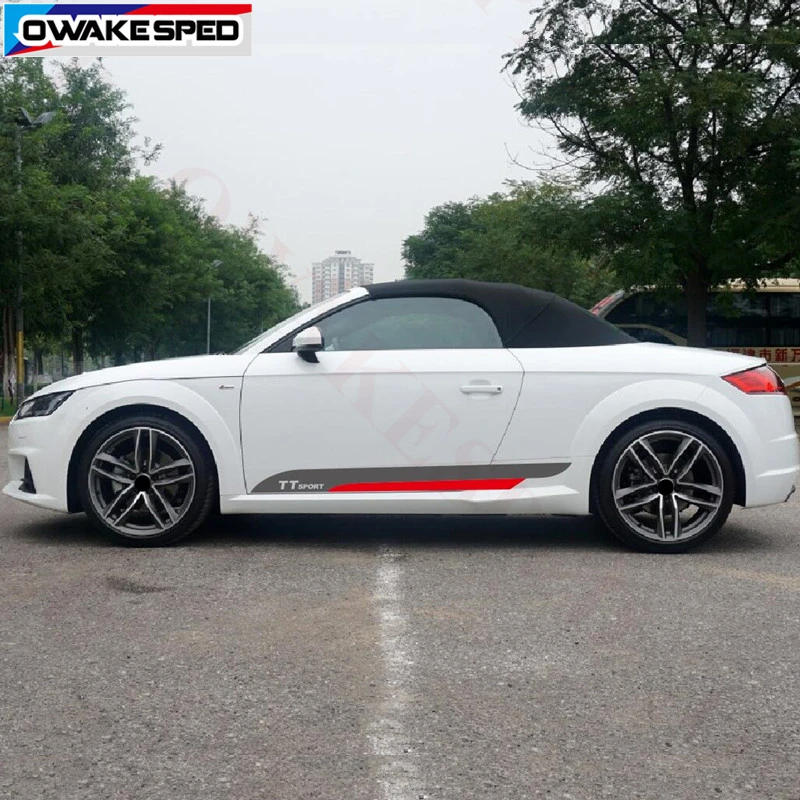 Автомобильная наклейка полосы для спортивной двери и боковой юбки Audi TT TTS TTRS Roadster