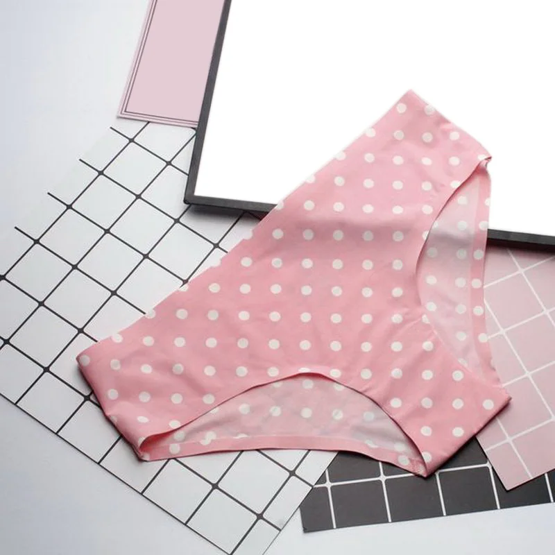 K Pink Dot Женское нижнее белье, хлопковые женские трусики с принтом, сексуальное женское нижнее белье, женское Бесшовное нижнее белье, 1 шт - Цвет: K Pink Dot