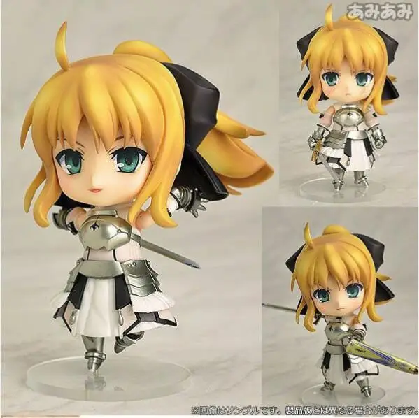 Новый аниме Fate Stay Night Saber Lily Nendoroid 77 Фигурки ПВХ кукла Коллекция Модель игрушки