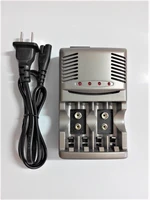 4 slots battery charger with over current protection for ni mh ni cd 9v aa aaa rechargeable batteries