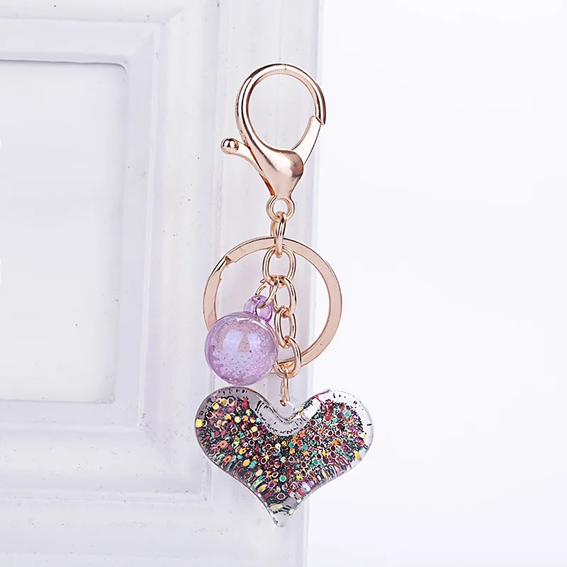 Lover металлический брелок для машины девушка креативный подарок прозрачное