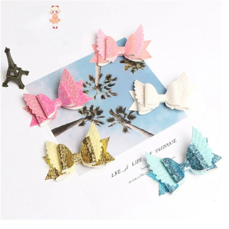 Красивая простая заколка для волос с крыльями ангела малышей повязка на голову