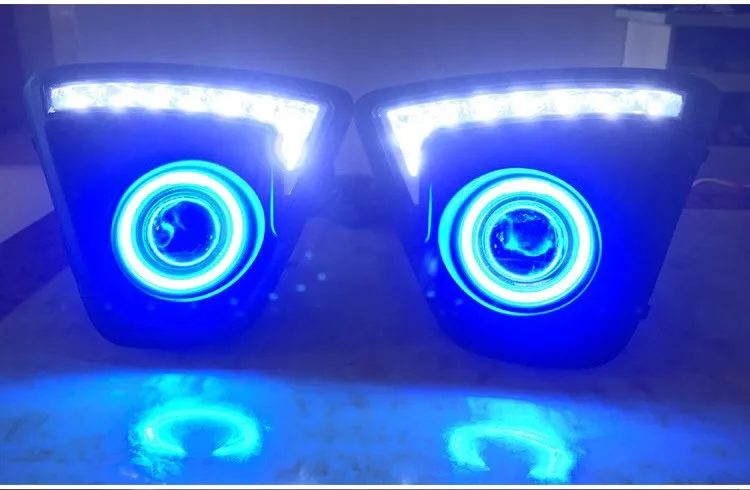 EeMrke светодиодный дневные ходовые огни Ангел глаз DRL для Mazda CX-5 CX5 Maxx H11 55 Вт галогенный противотуманный светильник