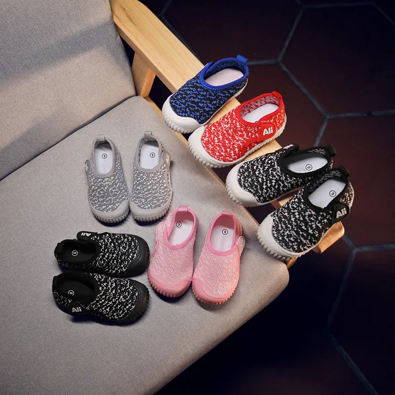 Брендовая осенне-зимняя детская обувь Модная Повседневная дышащая для маленьких