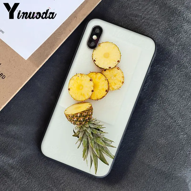A15 Yinuoda Фрукты Ананас новое поступление черный чехол для телефона для iPhone 8 7 6 6S 6Plus X XS MAX 5 5S SE XR 10 чехол s - Цвет: A15