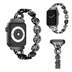 Металлический ремешок из нержавеющей стали для Apple Watch 38 мм, 42 мм, 40 мм, 44 мм, 41, 45 мм, Алмазный ремешок для iwatch серии 7, SE, 6, 5, 4, 3